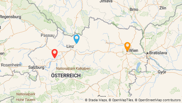 Map of company locations