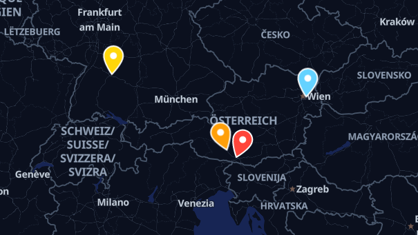 Map of company locations