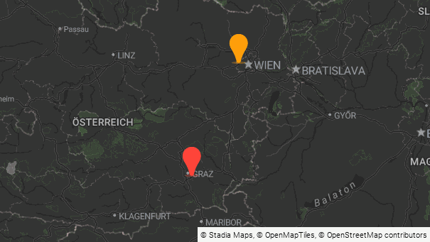 Map of company locations