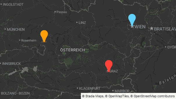 Map of company locations