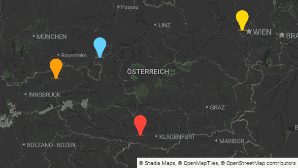 Map of company locations
