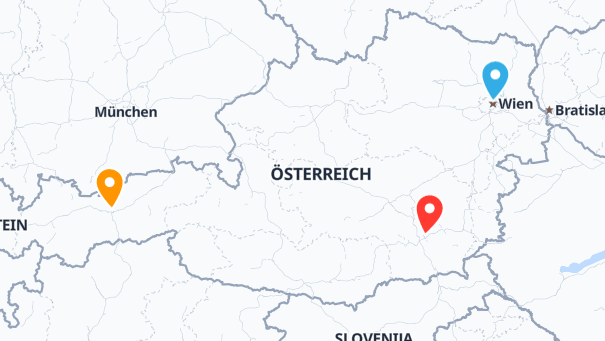 Map of company locations