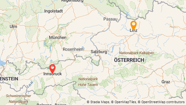 Map of company locations