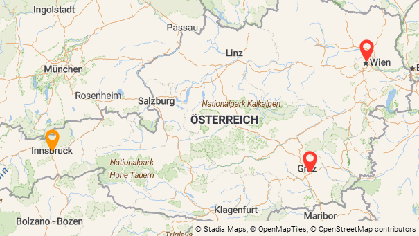Map of company locations