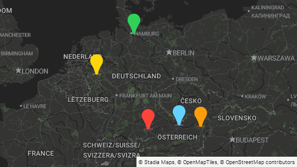 Map of company locations