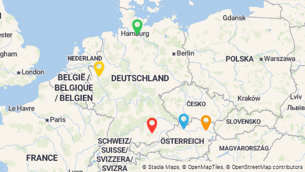 Map of company locations