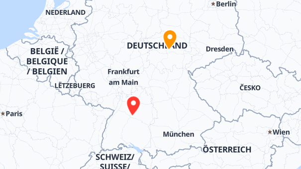 Map of company locations
