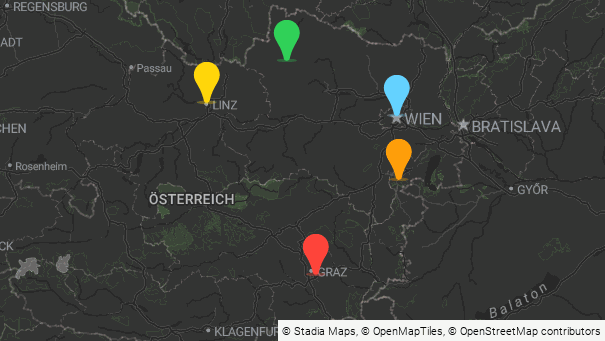 Map of company locations