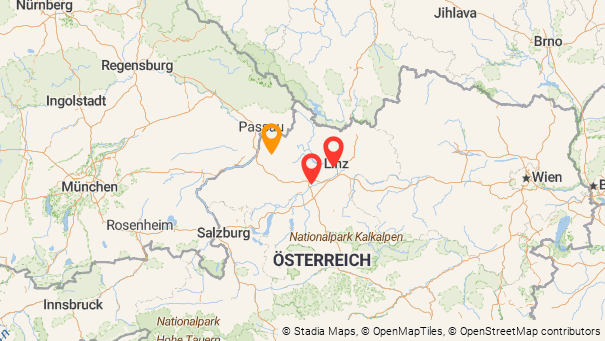 Map of company locations