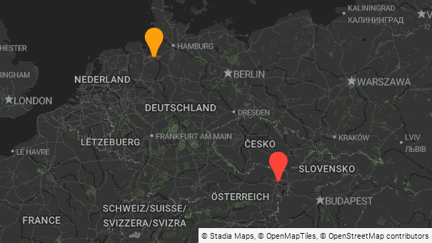 Map of company locations