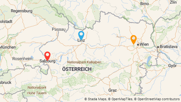 Map of company locations
