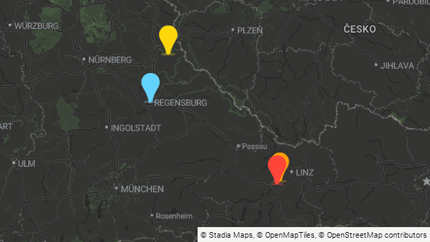 Map of company locations
