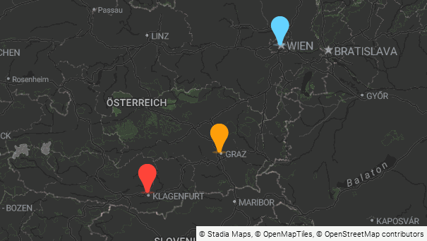 Map of company locations