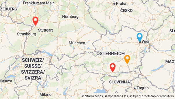 Map of company locations