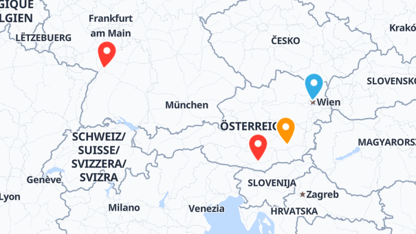 Map of company locations