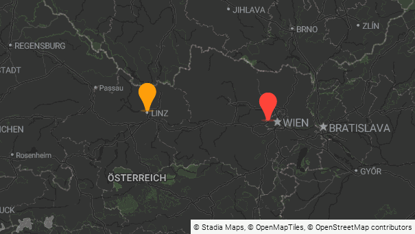 Map of company locations