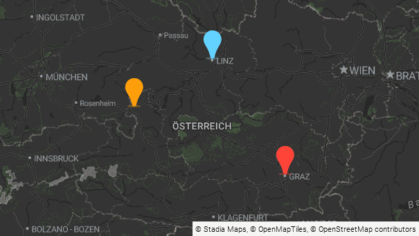 Map of company locations