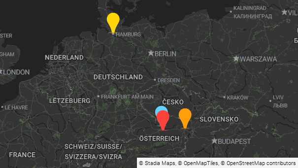 Map of company locations