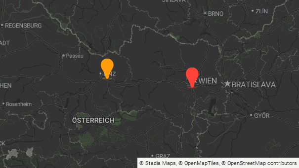 Map of company locations