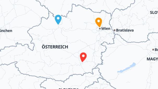 Map of company locations