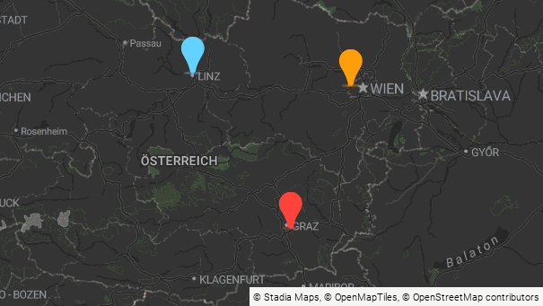 Map of company locations