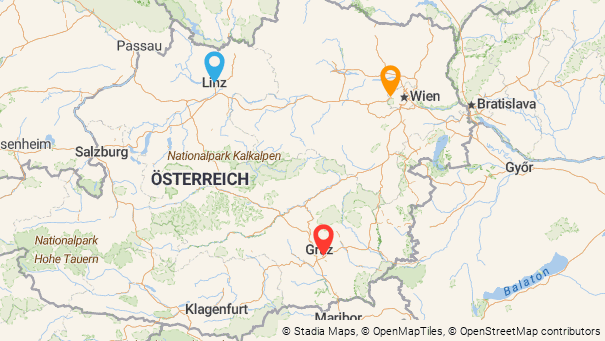 Map of company locations
