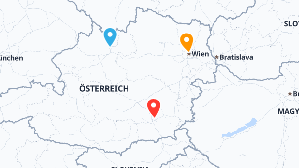 Map of company locations