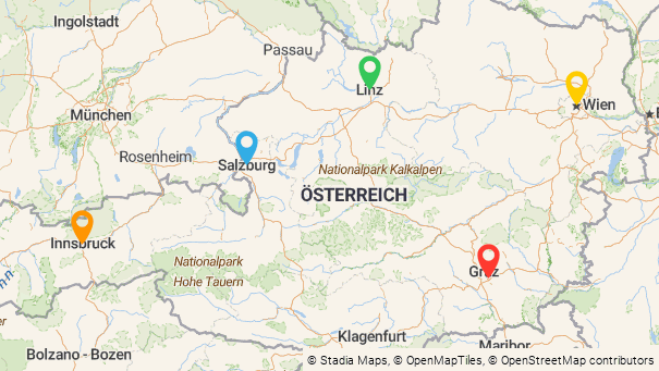 Map of company locations