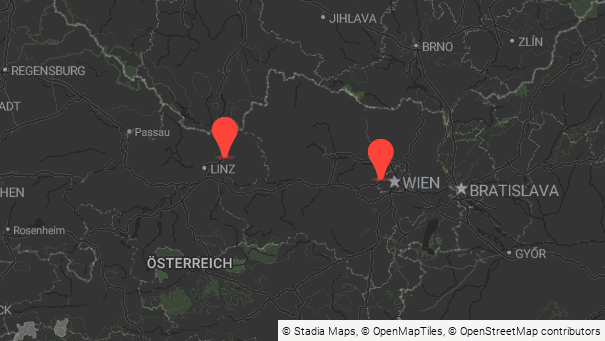 Map of company locations