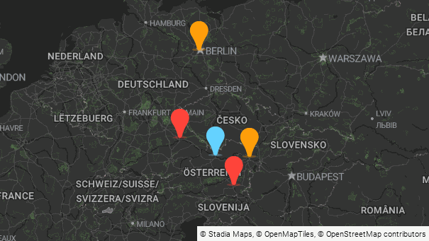 Map of company locations