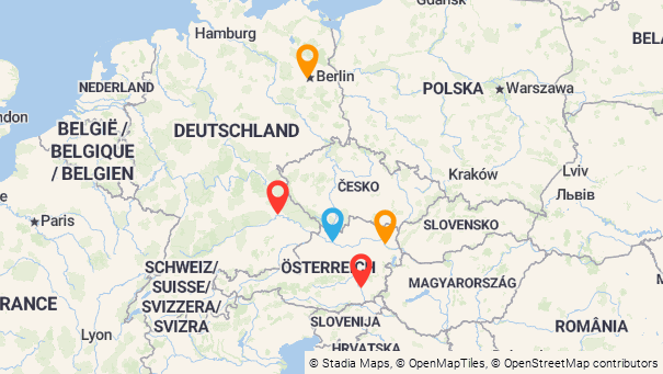 Map of company locations