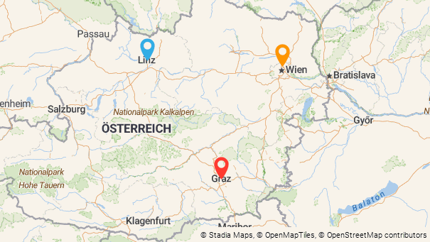 Map of company locations