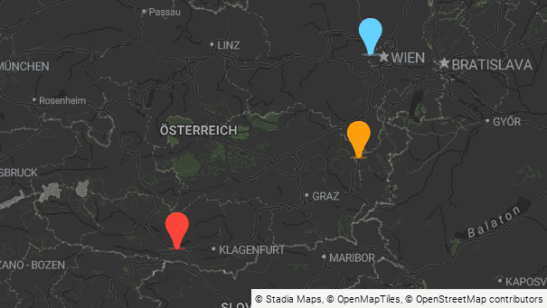 Map of company locations