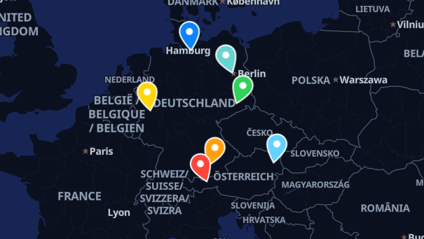 Map of company locations