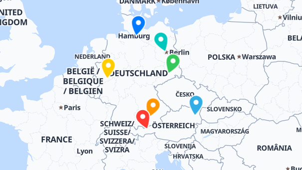 Map of company locations