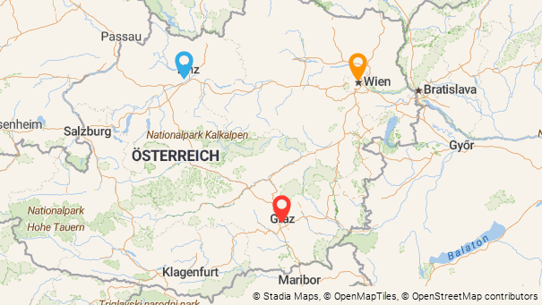 Map of company locations