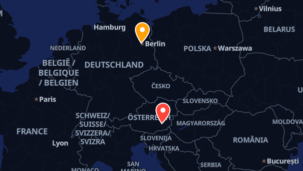 Map of company locations